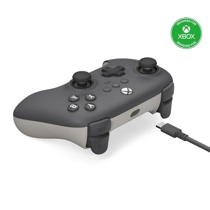 8Bitdo وحدة التحكم السلكية Ultimate C لجهاز Xbox مع عصي التحكم ومشغلات بتأثير هول، إضاءة RGB حلقة النار، متوافقة مع Xbox Series X|S، Xbox One، ويندوز 10/11 - مرخصة رسميًا (رمادي داكن) - Image 2